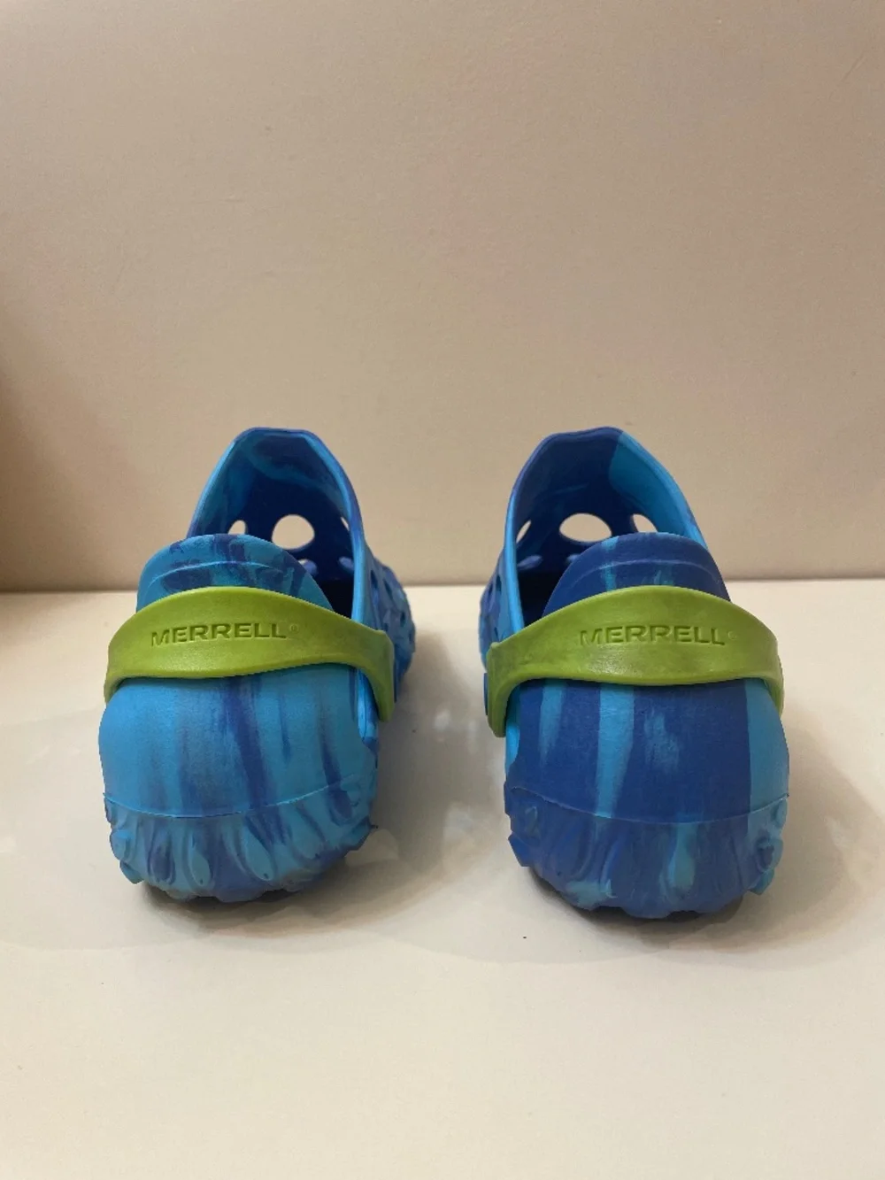 Merell Hydro Moc Water Shoes Big Kids 6 M 6 W 8 Blue Lime Green